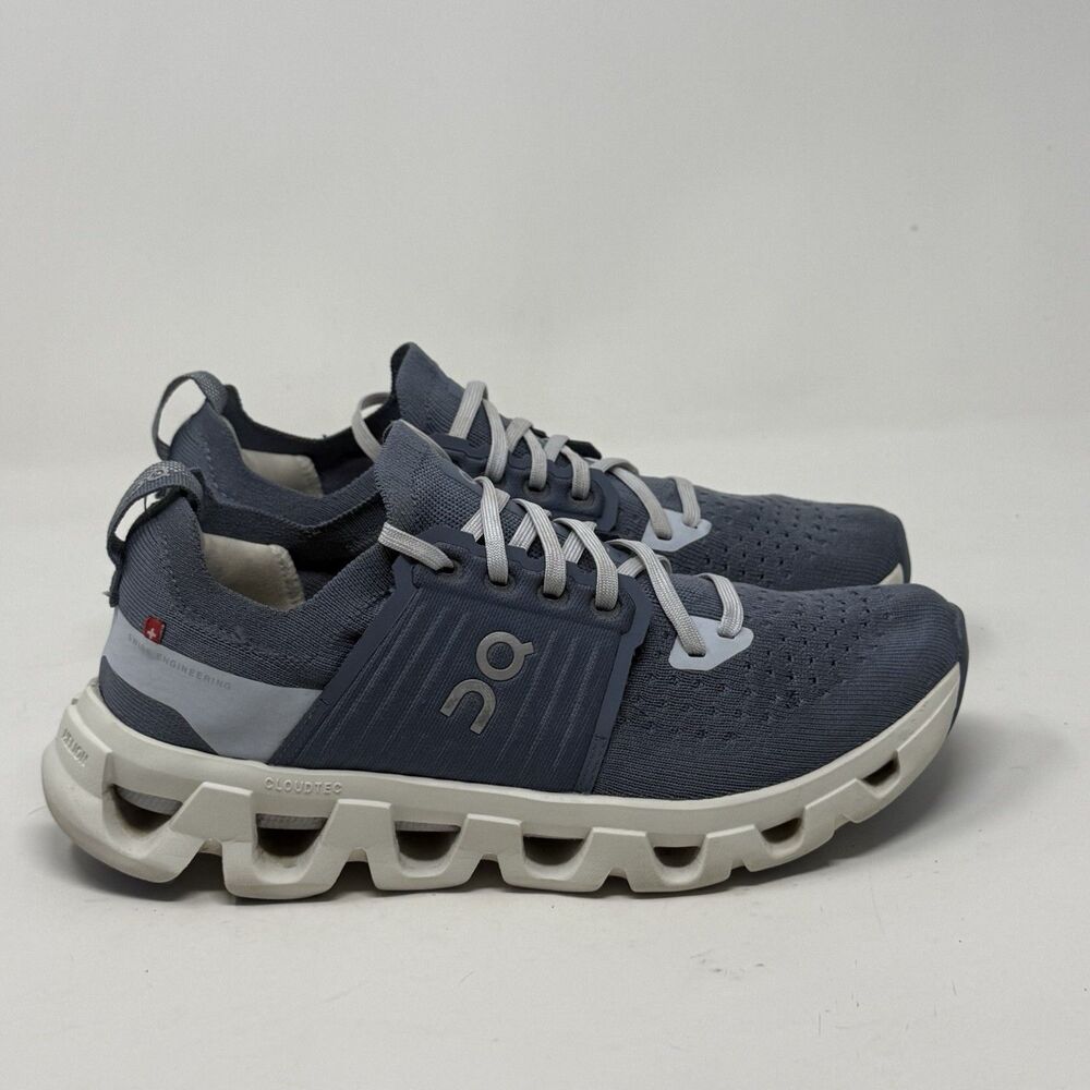 On Cloudswift 4 Running Shoes Womens 8.5 Blue Gray Sneakers NO INSOLES
